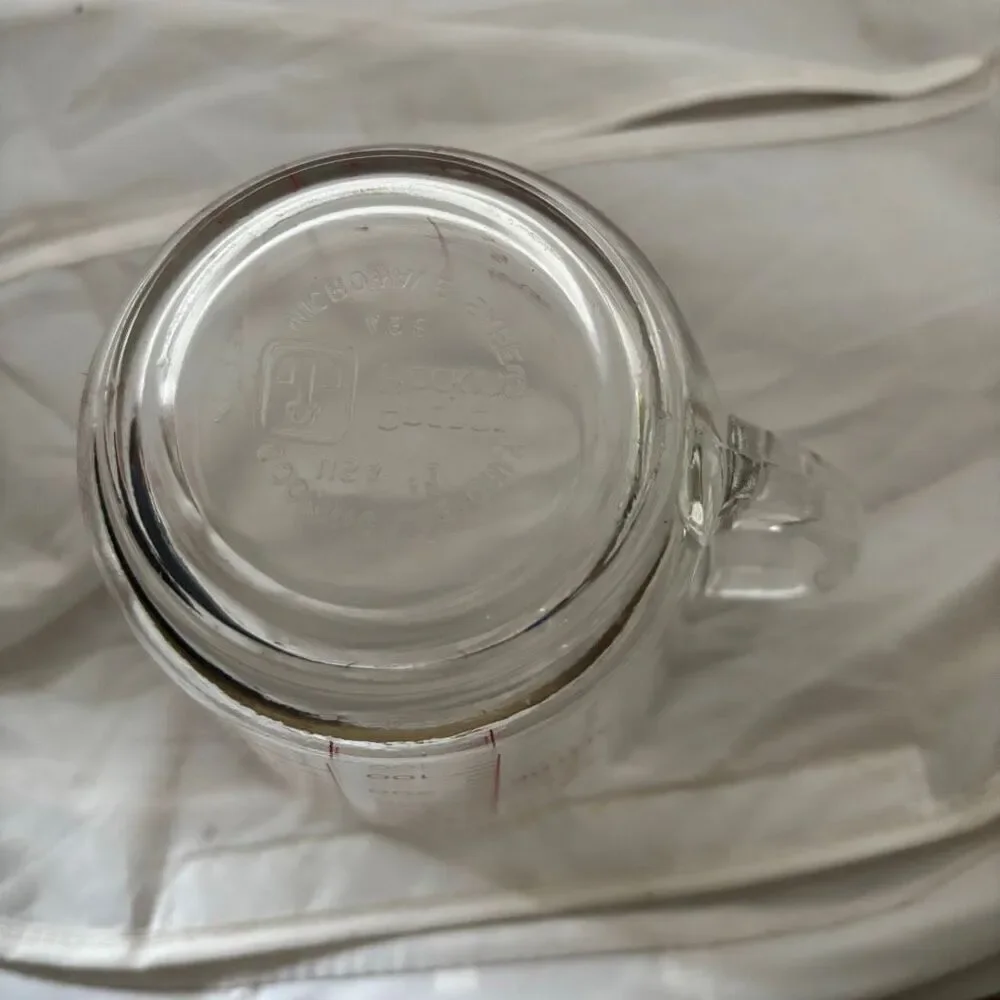 Fire King Anchor Hocking 498 Red Letter 2 Cup Glass Measuring Cup
